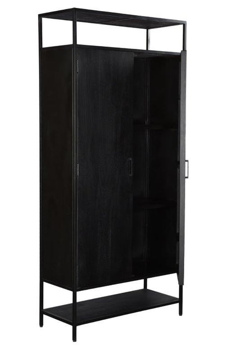 Livingfurn Kala 2 Doors 100cm - Zwart - Metaal-Opbergkasten-Livingfurn