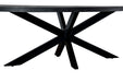 Livingfurn Kala Oval Spider 160cm - Zwart - Metaal-Eettafels-Livingfurn