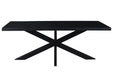 Livingfurn Kala Spider 200 cm - Zwart - Metaal-Eettafels-Livingfurn