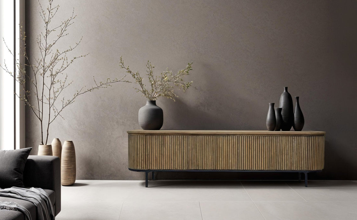 Livingfurn Lausanne 210cm - Naturel - Hout-Dressoirs-Livingfurn