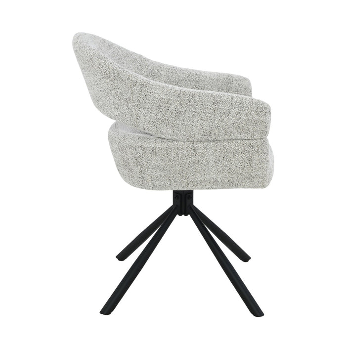 Livingfurn Linn Bisque Oasis - Beige - Metaal-Eetkamerstoelen-Livingfurn