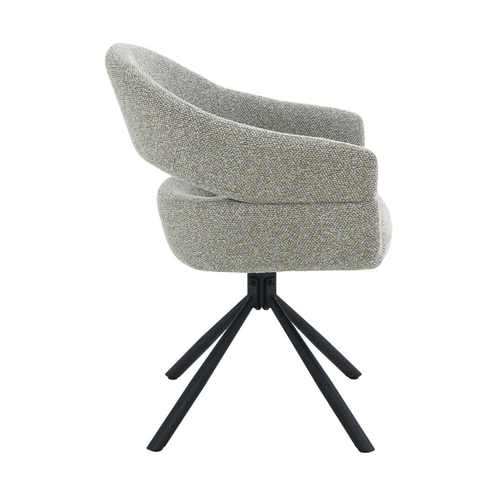 Livingfurn Linn Taupe - Bruin - Metaal-Eetkamerstoelen-Livingfurn