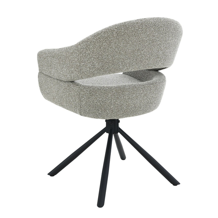 Livingfurn Linn Taupe - Bruin - Metaal-Eetkamerstoelen-Livingfurn