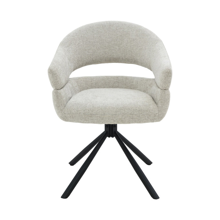 Livingfurn Linn Toffee - Beige - Metaal-Eetkamerstoelen-Livingfurn