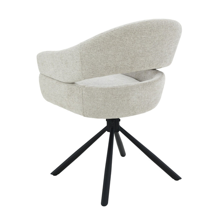 Livingfurn Linn Toffee - Beige - Metaal-Eetkamerstoelen-Livingfurn