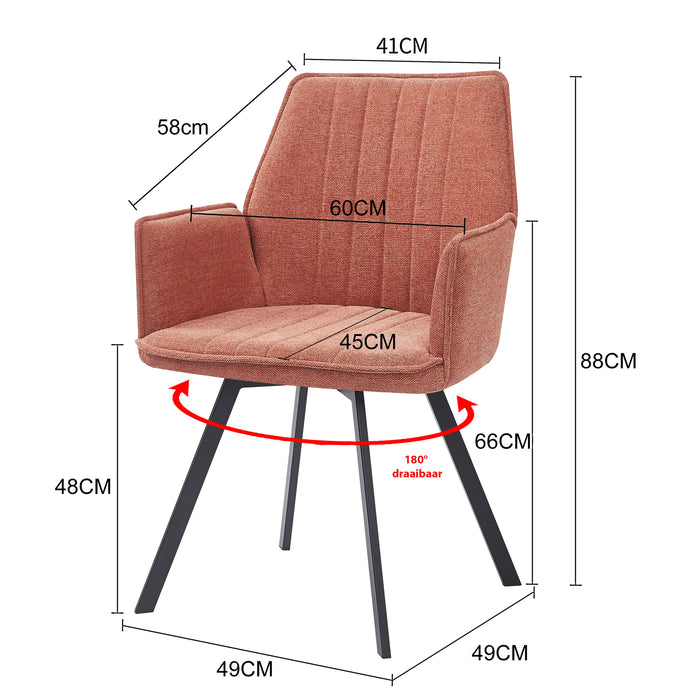 Livingfurn Louise Blush - Rood - Metaal-Decoratie & Accessoires-Livingfurn