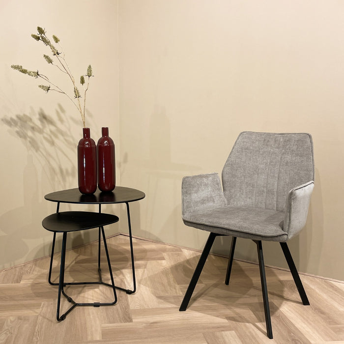 Livingfurn Louise Grey - Grijs - Metaal-Decoratie & Accessoires-Livingfurn