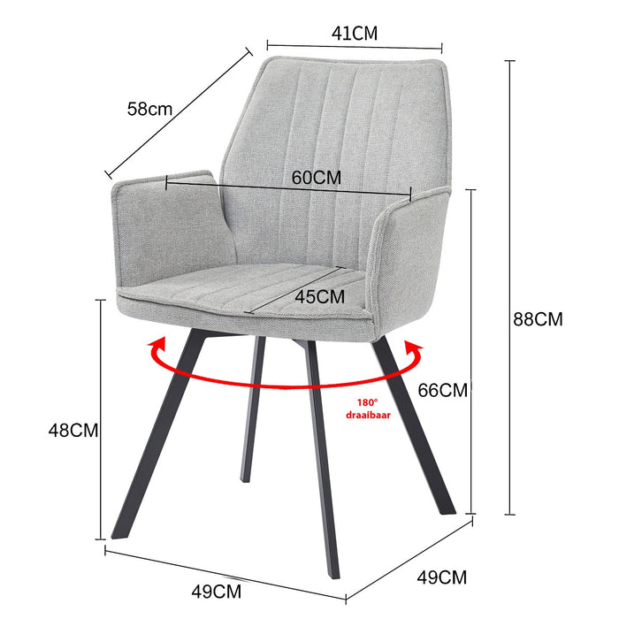 Livingfurn Louise Grey - Grijs - Metaal-Decoratie & Accessoires-Livingfurn