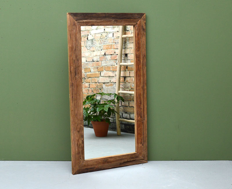 Livingfurn Mirror Erosie 150 x 80 - Naturel - Hout-Spiegels-Livingfurn