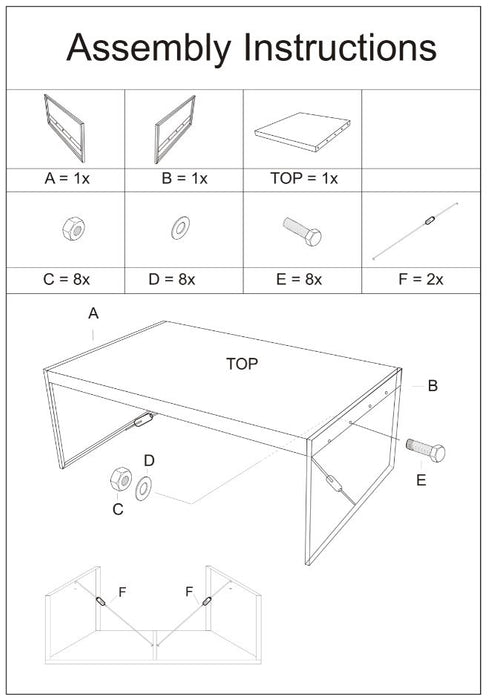 Livingfurn Nairobi 200x100 cm - Naturel - Metaal-Eettafels-Livingfurn