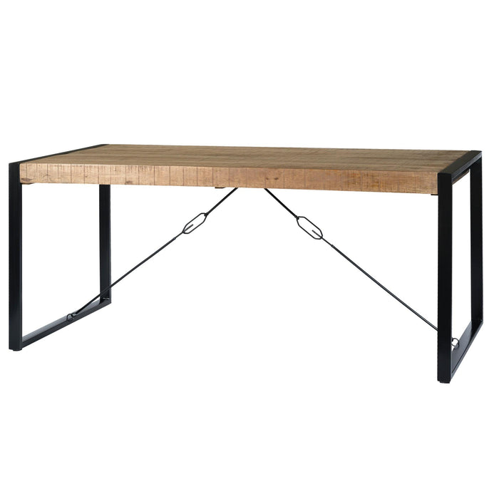 Livingfurn Nairobi 200x100 cm - Naturel - Metaal-Eettafels-Livingfurn