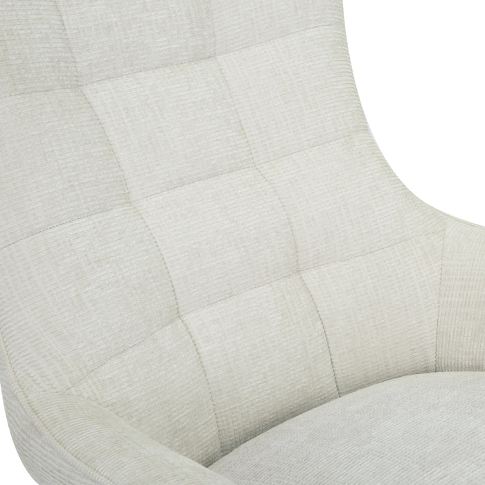 Livingfurn Naomi Pearl - Wit, Zwart - Metaal-Fauteuils-Livingfurn