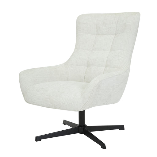 Livingfurn Naomi Pearl - Wit, Zwart - Metaal-Fauteuils-Livingfurn