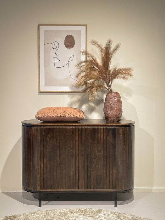 Livingfurn Noor Walnut 115cm - Bruin - Metaal