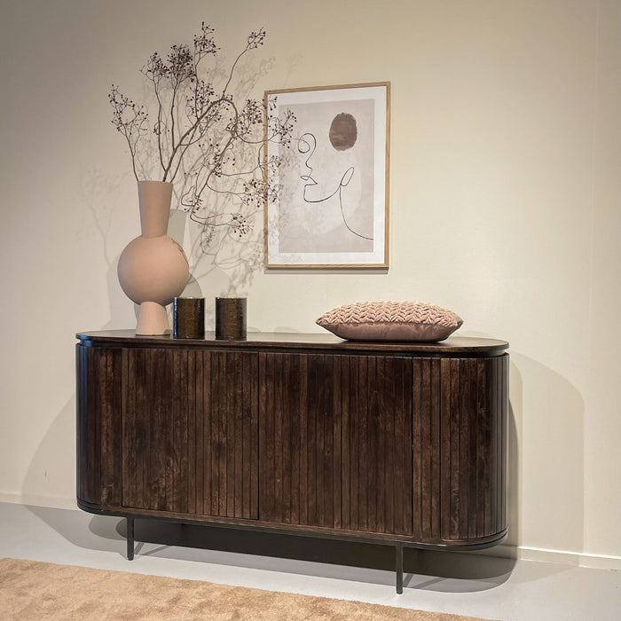 Livingfurn Noor Walnut 170cm - Bruin - Metaal-Dressoirs-Livingfurn