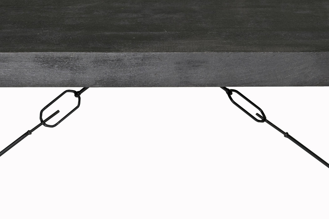 Livingfurn Norris 200x100 cm - Zwart - Metaal-Eettafels-Livingfurn