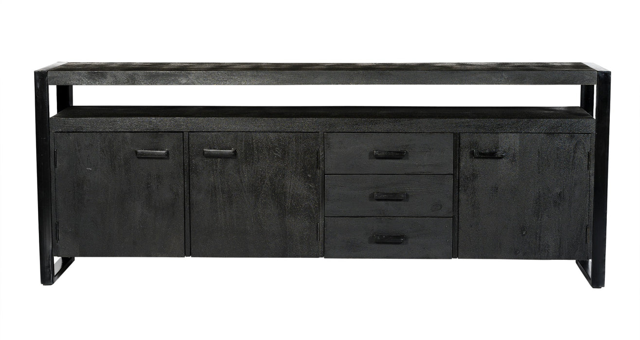 Livingfurn Norris 210 cm - Zwart - Metaal-Dressoirs-Livingfurn