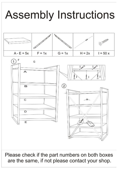 Livingfurn Norris 55 cm - Zwart - Metaal-Vakkenkasten-Livingfurn