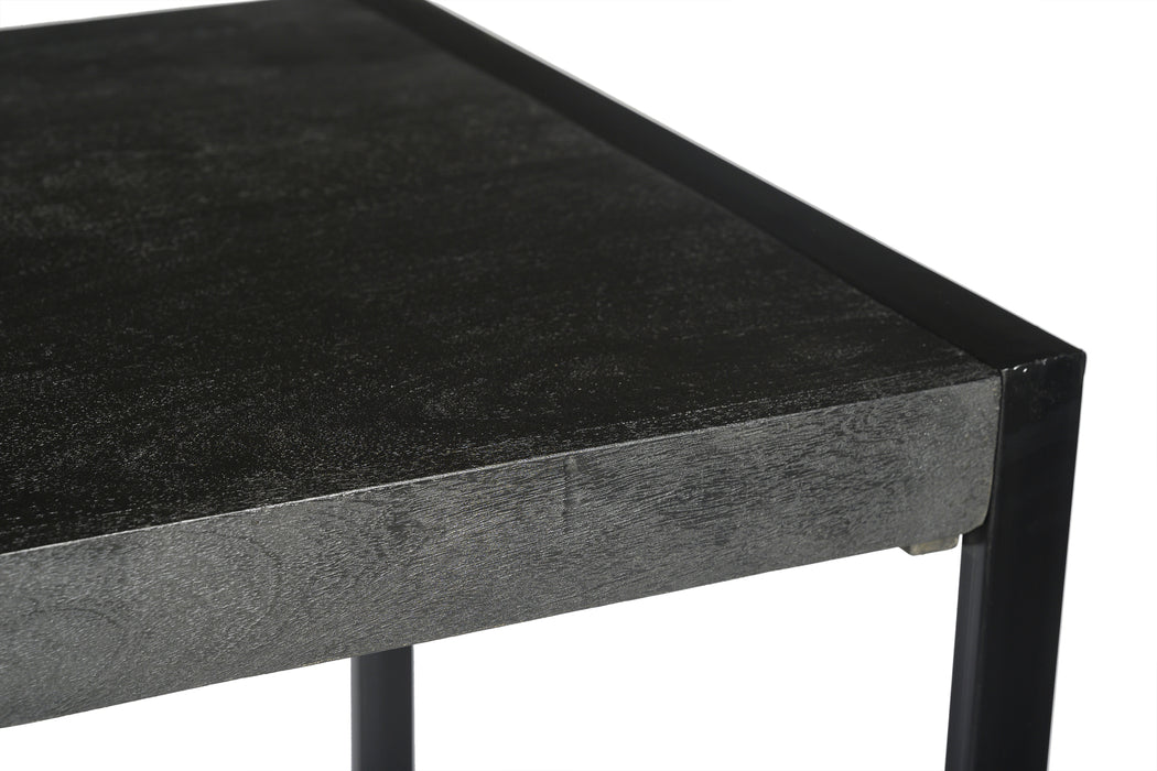 Livingfurn Norris Bar Table 140cm - Zwart - Metaal-Eettafels-Livingfurn