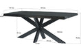 Livingfurn Norris Tree Top Spider 200cm - Zwart - Metaal-Eettafels-Livingfurn