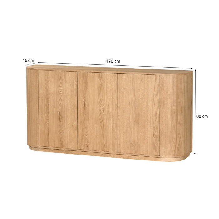 Livingfurn Novero 170cm - Naturel - Eiken-Opbergkasten-Livingfurn