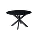 Livingfurn Oslo Black Round 130 cm - Zwart - Metaal-Eettafels-Livingfurn