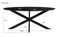 Livingfurn Oslo Oval Black 160 cm - Zwart-Eettafels-Livingfurn