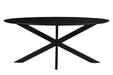Livingfurn Oslo Oval Black 180 cm - Zwart-Eettafels-Livingfurn