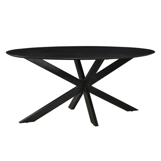 Livingfurn Oslo Oval Black 180 cm - Zwart-Eettafels-Livingfurn