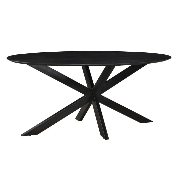 Livingfurn Oslo Oval Black 180 cm - Zwart-Eettafels-Livingfurn