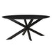 Livingfurn Oslo Oval Black 180 cm - Zwart-Eettafels-Livingfurn