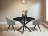 Livingfurn Oslo Round Black 120 cm - Zwart - Mangohout-Eettafels-Livingfurn