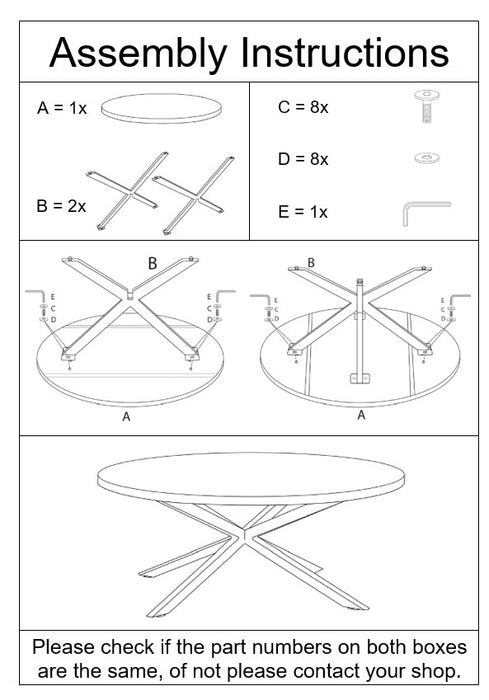 Livingfurn Oslo Round Black 120 cm - Zwart - Mangohout-Eettafels-Livingfurn