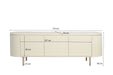 Livingfurn Patou 170cm - Beige - Metaal-Dressoirs-Livingfurn