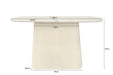 Livingfurn Patrice 140cm - Crème wit - Mangohout-Eettafels-Livingfurn