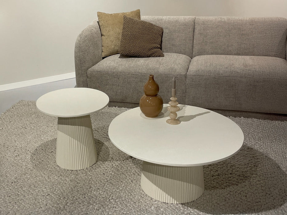 Livingfurn Patrice 50cm - Crème wit - Mangohout-Eettafels-Livingfurn