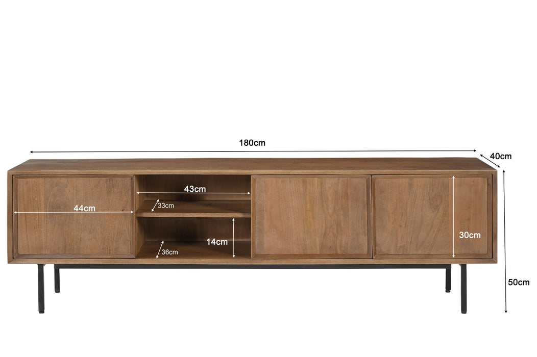 Livingfurn Ravenstein 180cm - Naturel - Metaal-Dressoirs-Livingfurn