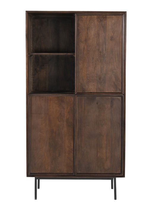 Livingfurn Ravenstein Brown 90cm - Bruin - Metaal-Opbergkasten-Livingfurn