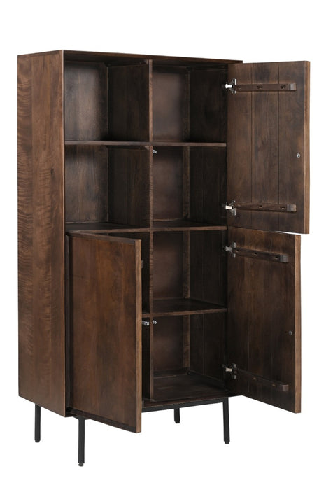 Livingfurn Ravenstein Brown 90cm - Bruin - Metaal-Opbergkasten-Livingfurn