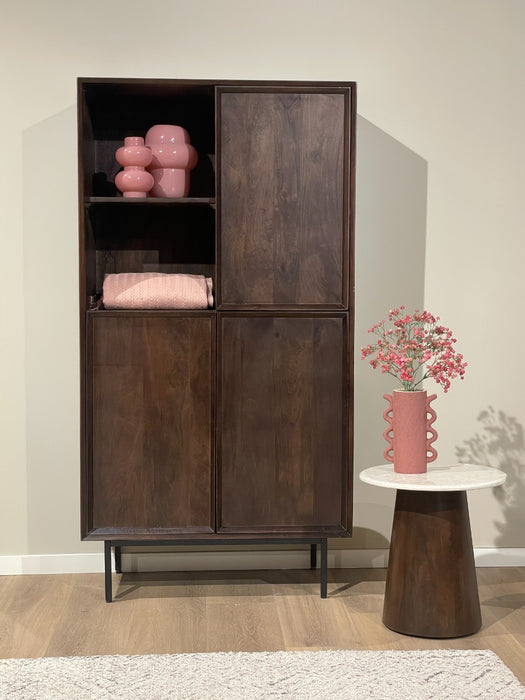 Livingfurn Ravenstein Brown 90cm - Bruin - Metaal-Opbergkasten-Livingfurn