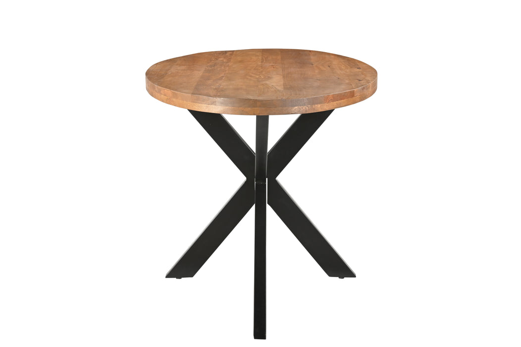 Livingfurn Rocky Oval 160 cm - Naturel - Metaal-Eettafels-Livingfurn