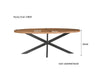 Livingfurn Rocky Oval 160 cm - Naturel - Metaal-Eettafels-Livingfurn