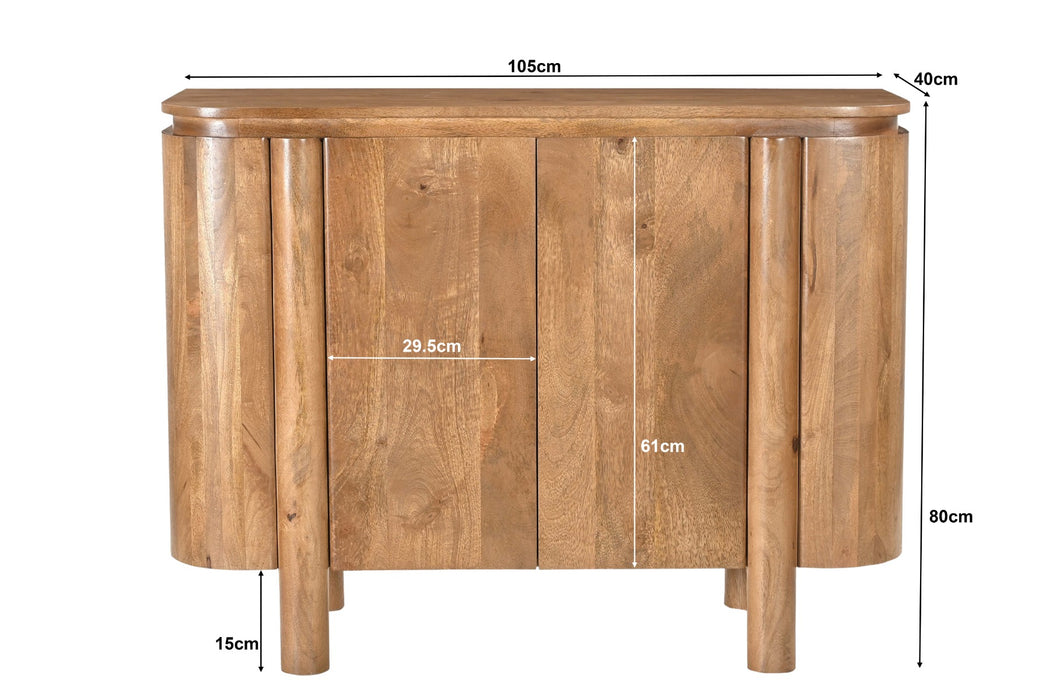 Livingfurn Salano 105cm - Naturel - Mangohout-Dressoirs-Livingfurn