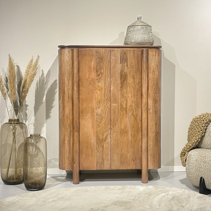 Livingfurn Salano 150 cm - Naturel - Mangohout-Opbergkasten-Livingfurn