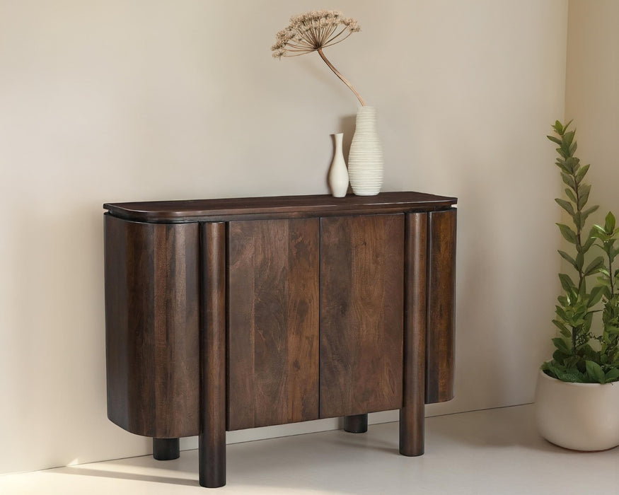 Livingfurn Salano Brown 105cm - Bruin - Mangohout-Dressoirs-Livingfurn