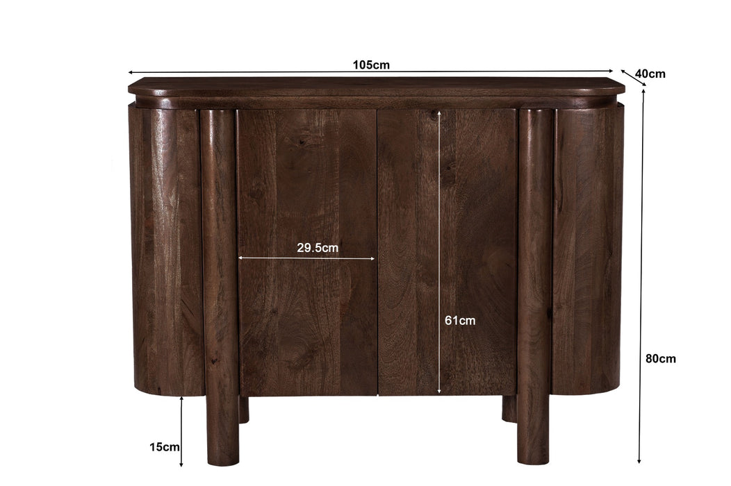 Livingfurn Salano Brown 105cm - Bruin - Mangohout-Dressoirs-Livingfurn