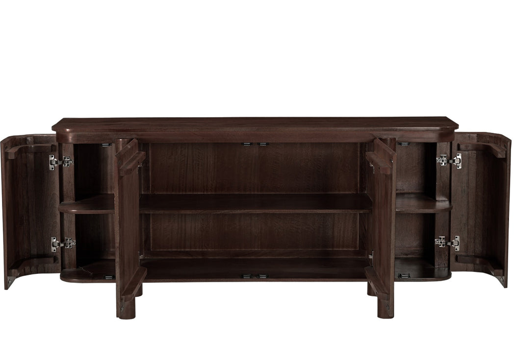 Livingfurn Salano Brown 170 cm - Bruin - Mangohout-Opbergkasten-Livingfurn