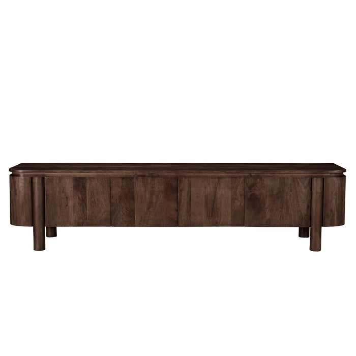Livingfurn Salano Brown 210 cm - Bruin - Mangohout-Dressoirs-Livingfurn
