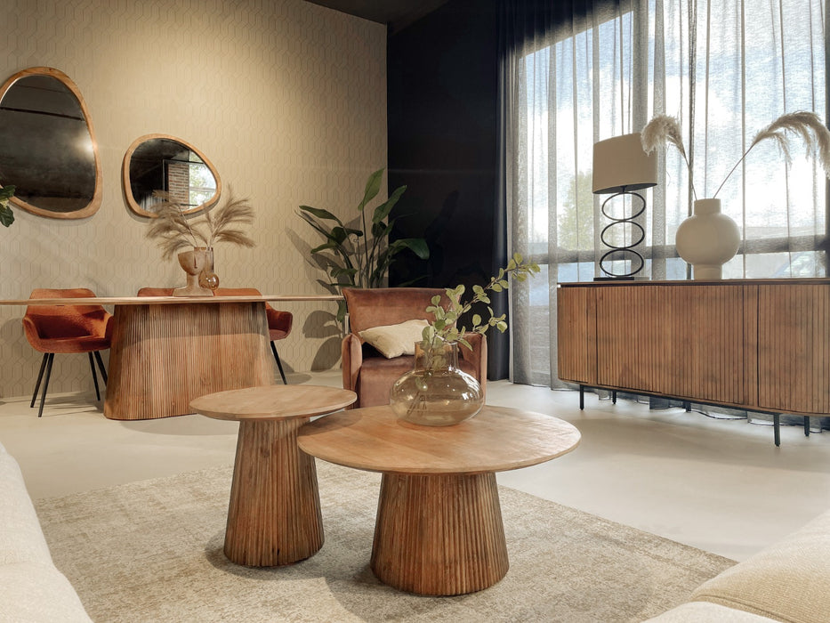 Livingfurn Salvator 200cm - Bruin - Mangohout-Eettafels-Livingfurn