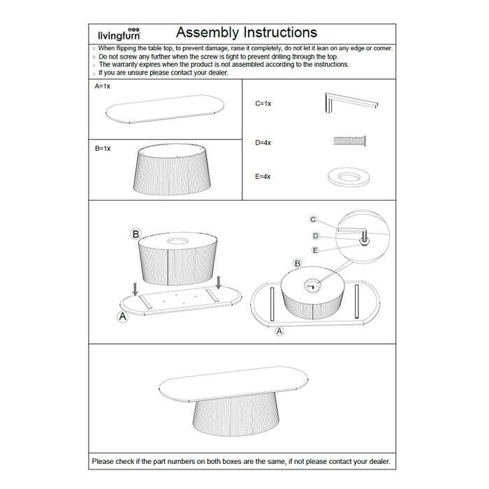 Livingfurn Salvator Oval 120 - Bruin - Mangohout-Eettafels-Livingfurn
